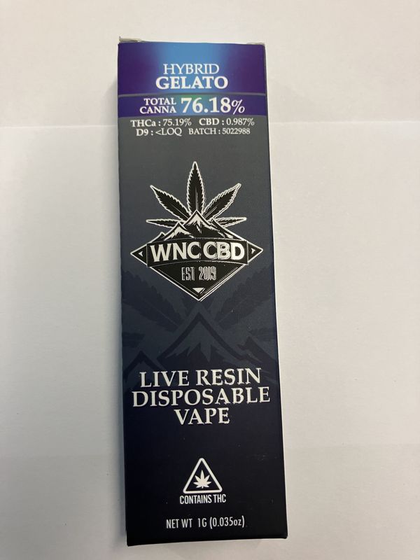 Disposable Cartridge Live Resin Gelato