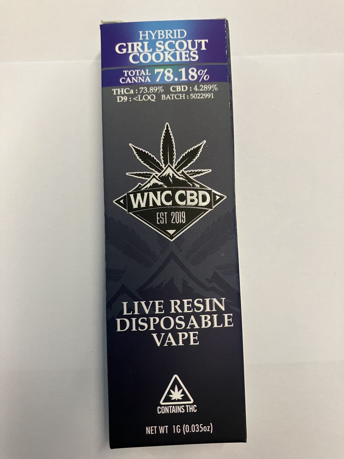 Disposable Cartridge Live Resin  Girl Scout Cookies