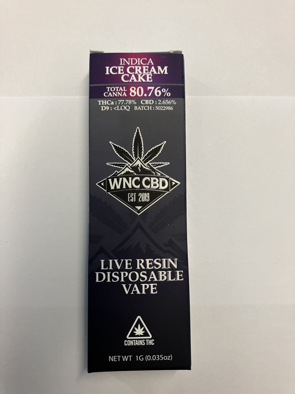 Disposable Cartridge  Live Resin Ice Cream Cake