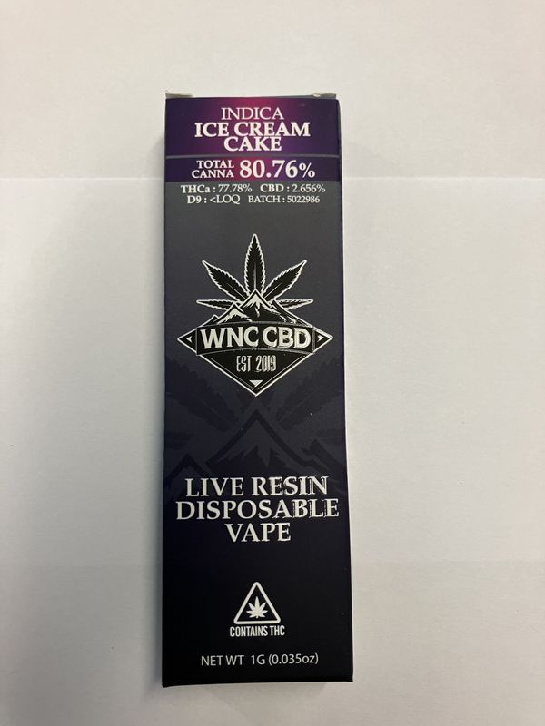 Disposable Cartridge  Live Resin Ice Cream Cake