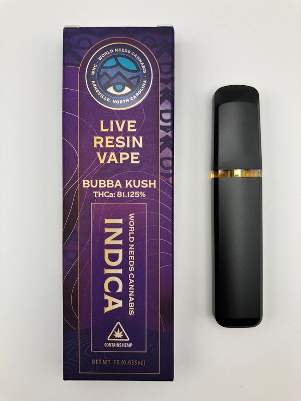 Disposable Cartridge Live Resin  Bubba Kush