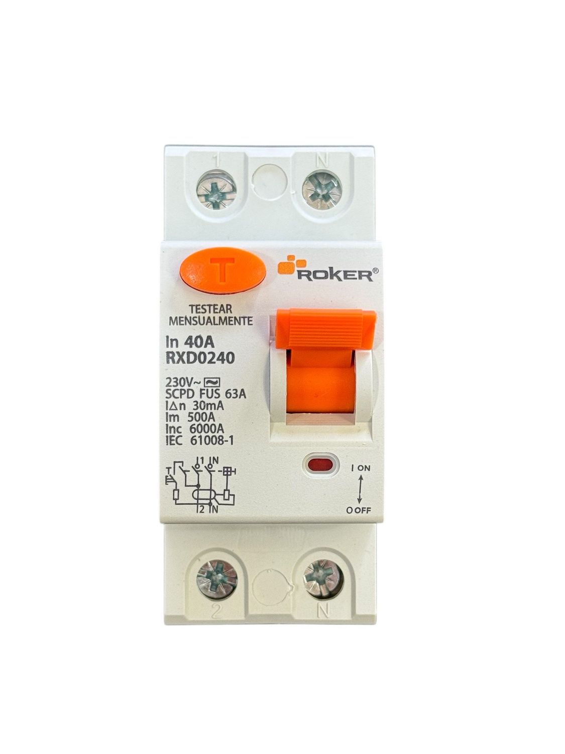 INTERRUPTOR DIFERENCIAL ROKER 2X40