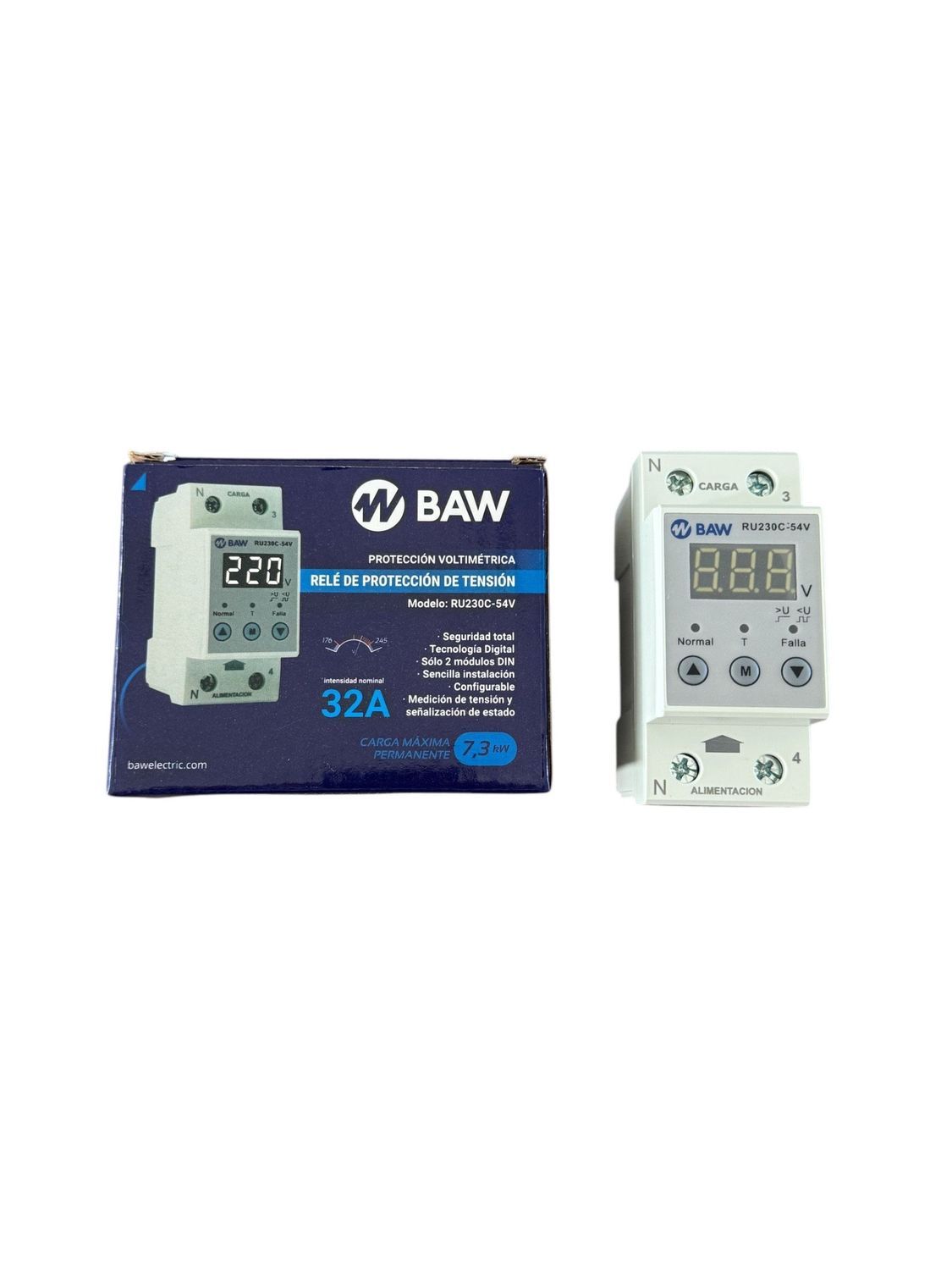 PROTECTOR DE TENSIÓN PARA RIEL DIN 32A MARCA BAW