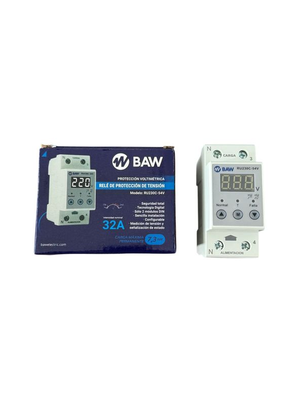 PROTECTOR DE TENSIÓN PARA RIEL DIN 32A MARCA BAW