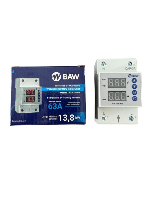 PROTECTOR DE TENSIÓN PARA RIEL DIN 63A MARCA BAW