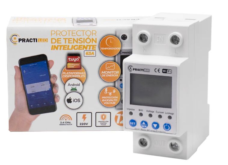 Protector de Tension Smart Inteligente WIFI PRACTILED