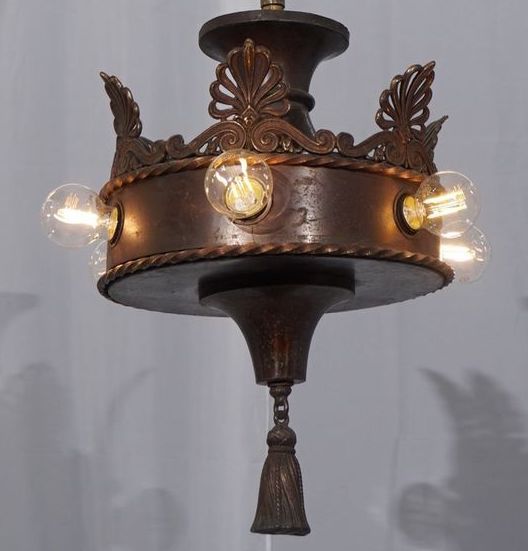 1920s Pendant Theater-Style Light Fixture
