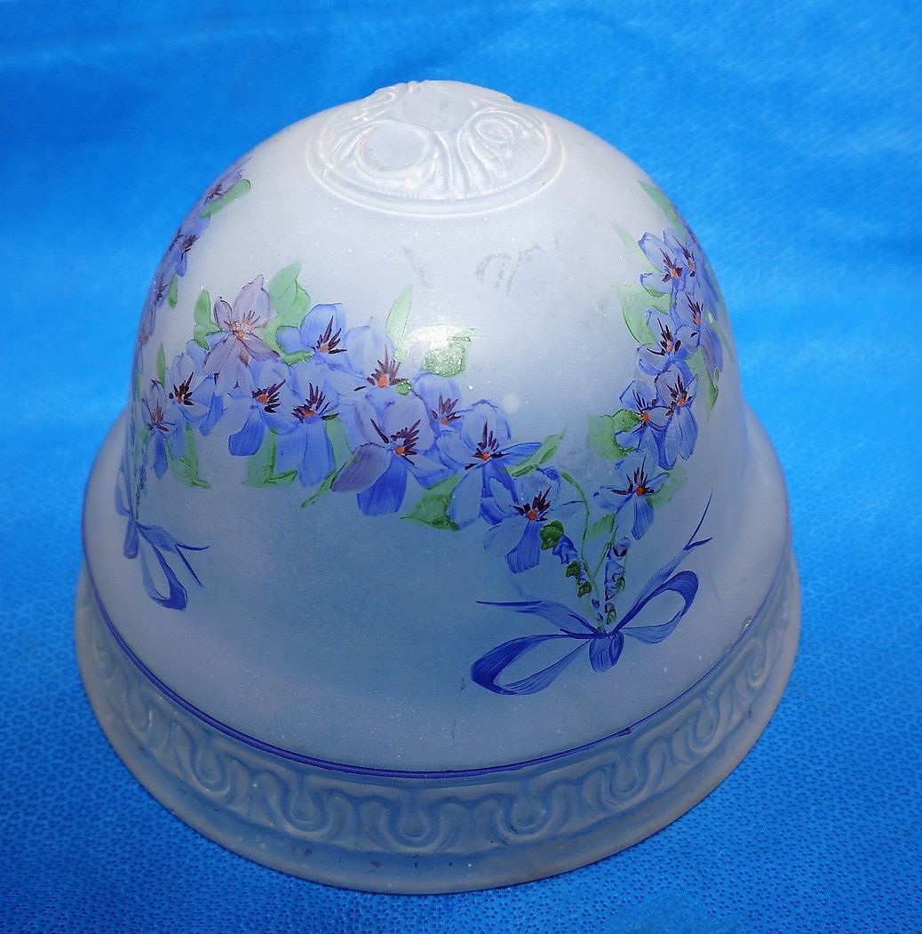 Floral Painted Dome Shade