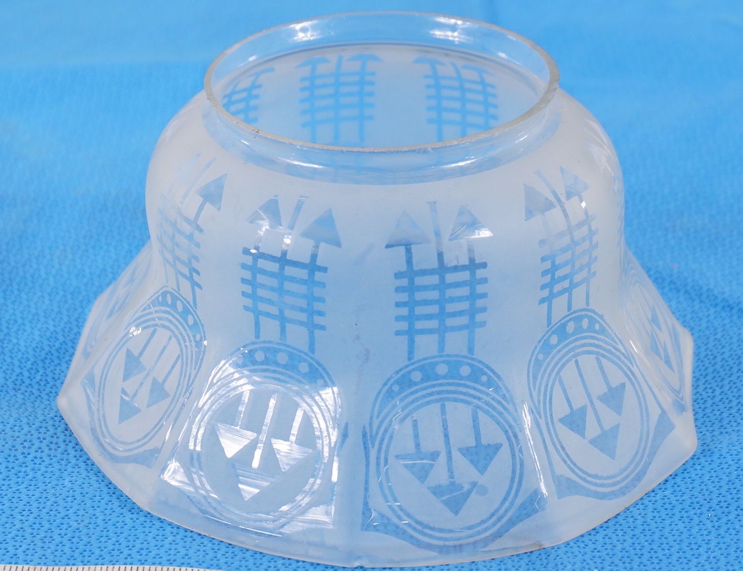 Etched Glass Gas Fixture Shade