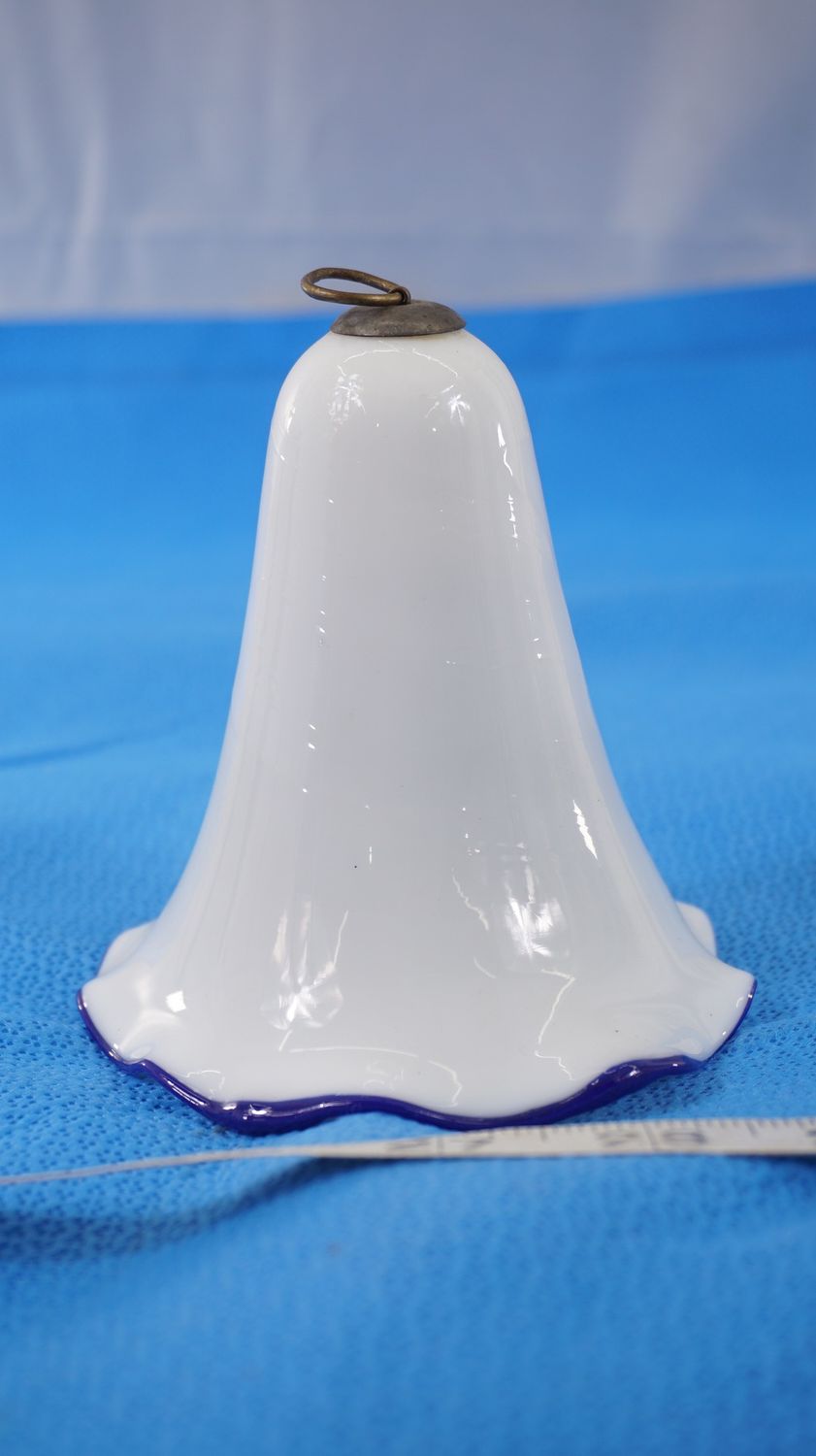 Oil Lamp Smoke Bell with Blue Rim