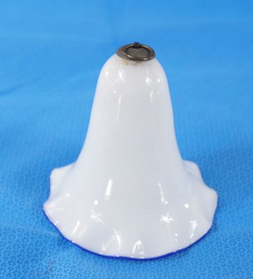 Oil Lamp Smoke Bell with Blue Rim 1880s