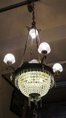 1900s Empire Crystal Chandelier