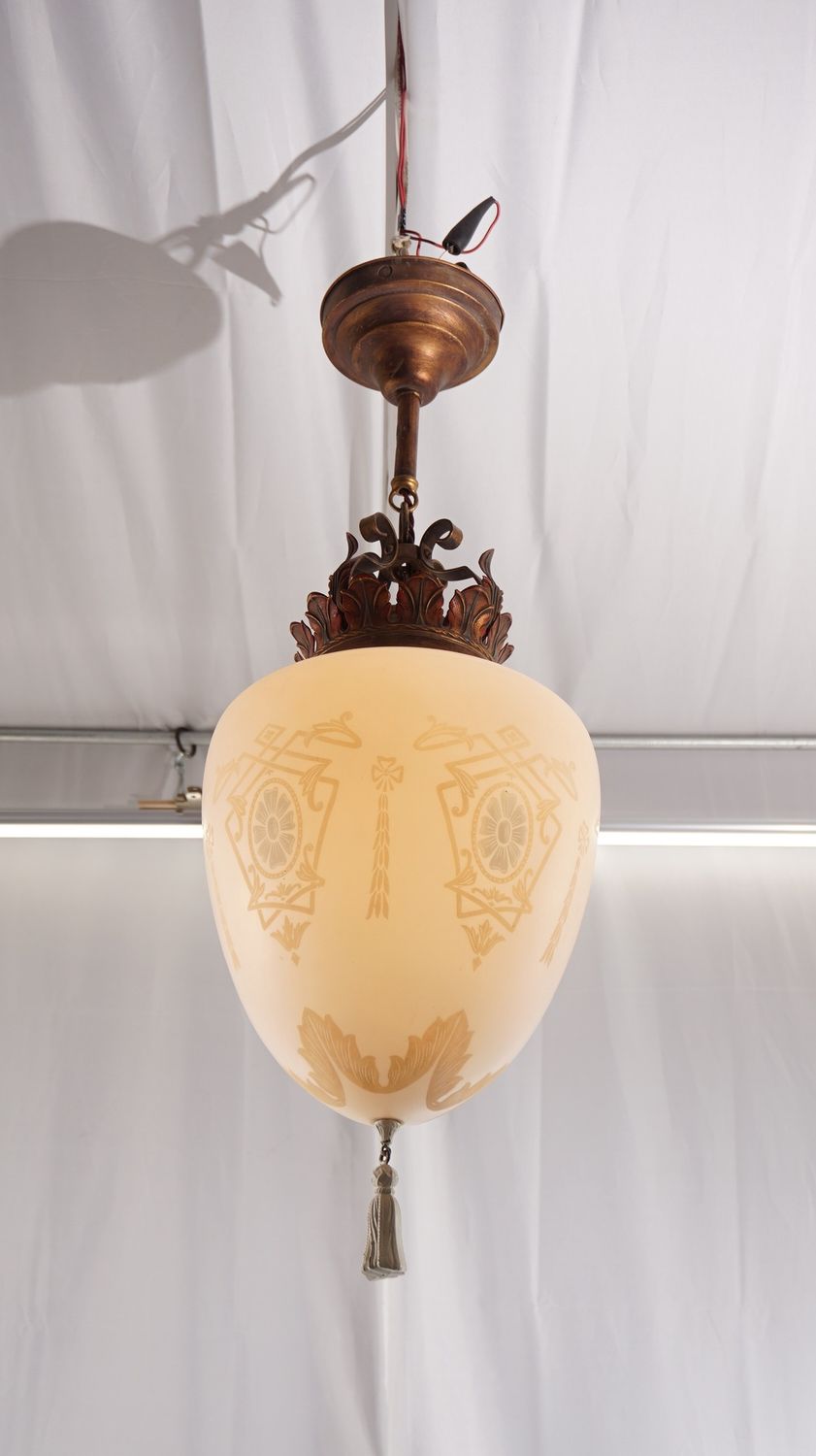 Early 1900s Neoclassical Pendant Light Fixture