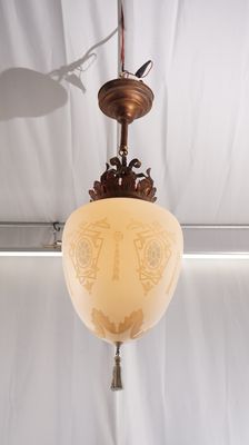Early 1900s Neoclassical Pendant Light Fixture