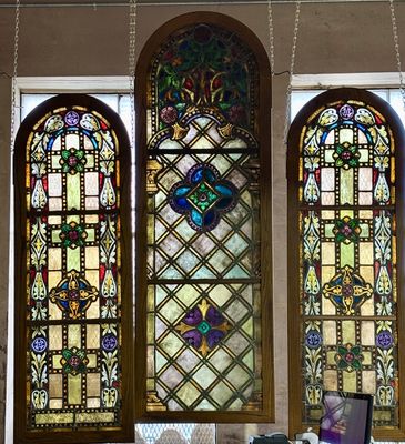 Stained Glass Windows Set of Three