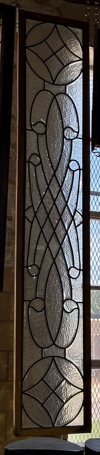 Leaded Beveled Glass Window 14&quot; x 73.75&quot;