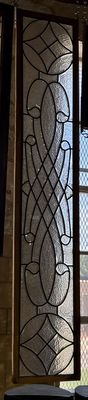 Leaded Beveled Glass Window 14&quot; x 73.75&quot;