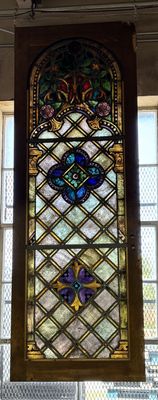 Stained Glass Window - 88&quot; x 31&quot; Priced as is