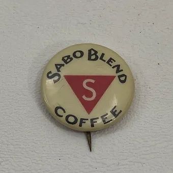 Sabo Blend Coffee Advertising Pin