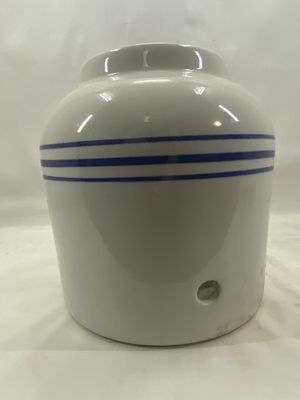 Blue Band Stoneware Water Cooler
