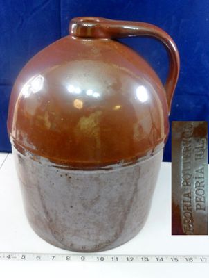 Whiskey Jug &quot;Peoria Pottery&quot;