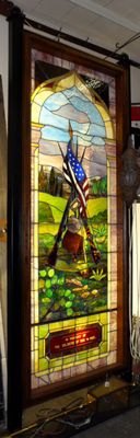 Commemorative Civil War Stained Glass Window 114&quot; x  44&quot;