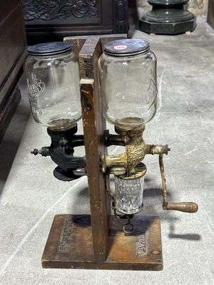 Vintage Arcade Crystal Dual Coffee Grinder 11.5&quot; x 7&quot; x 20&quot;
