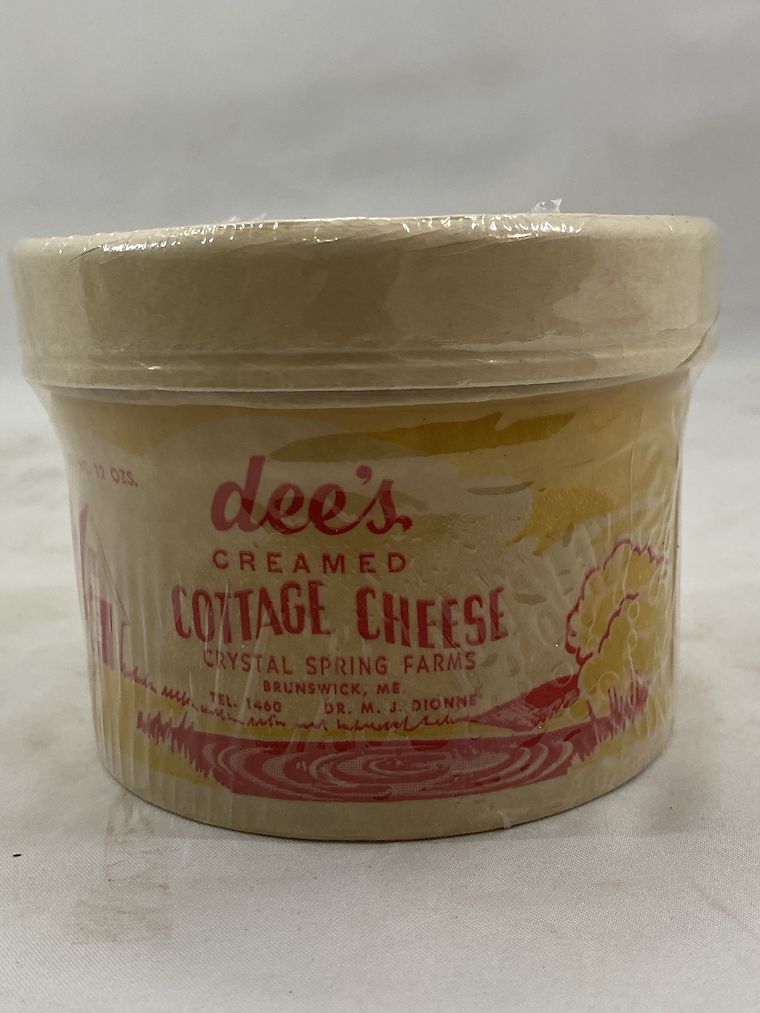 Vintage dee's Creamed Cottage Cheese Container