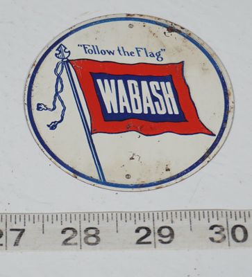 Small Wabash Railroad Sign