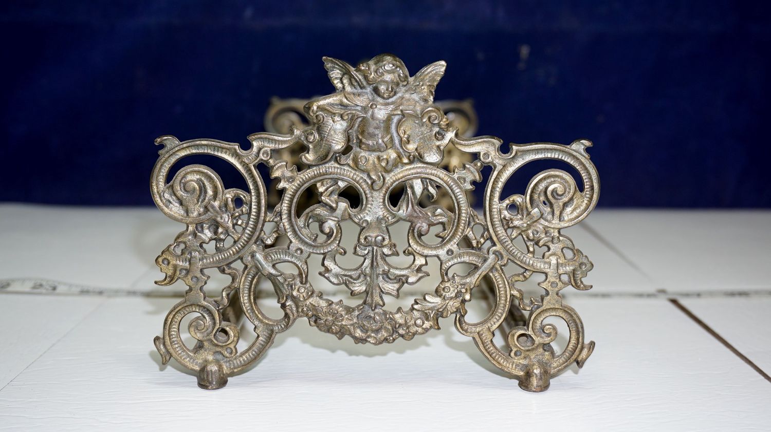 Brass Collapsible Folding Book Rack