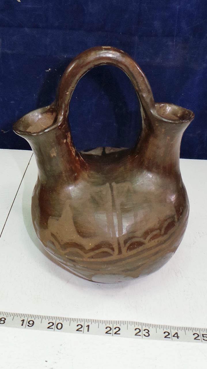 Native American Kewa Santo Domingo Wedding Vase