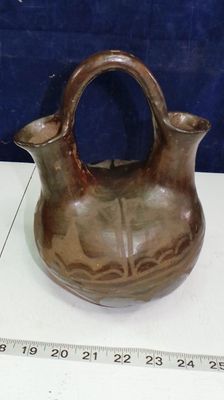 Native American Kewa Santo Domingo Wedding Vase