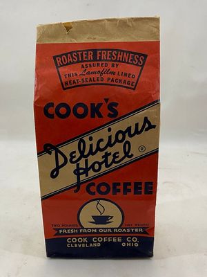 Cook’s Delicious Hotel Coffee 1 lb Package 4.75&quot; x 10.5&quot; x 3&quot;