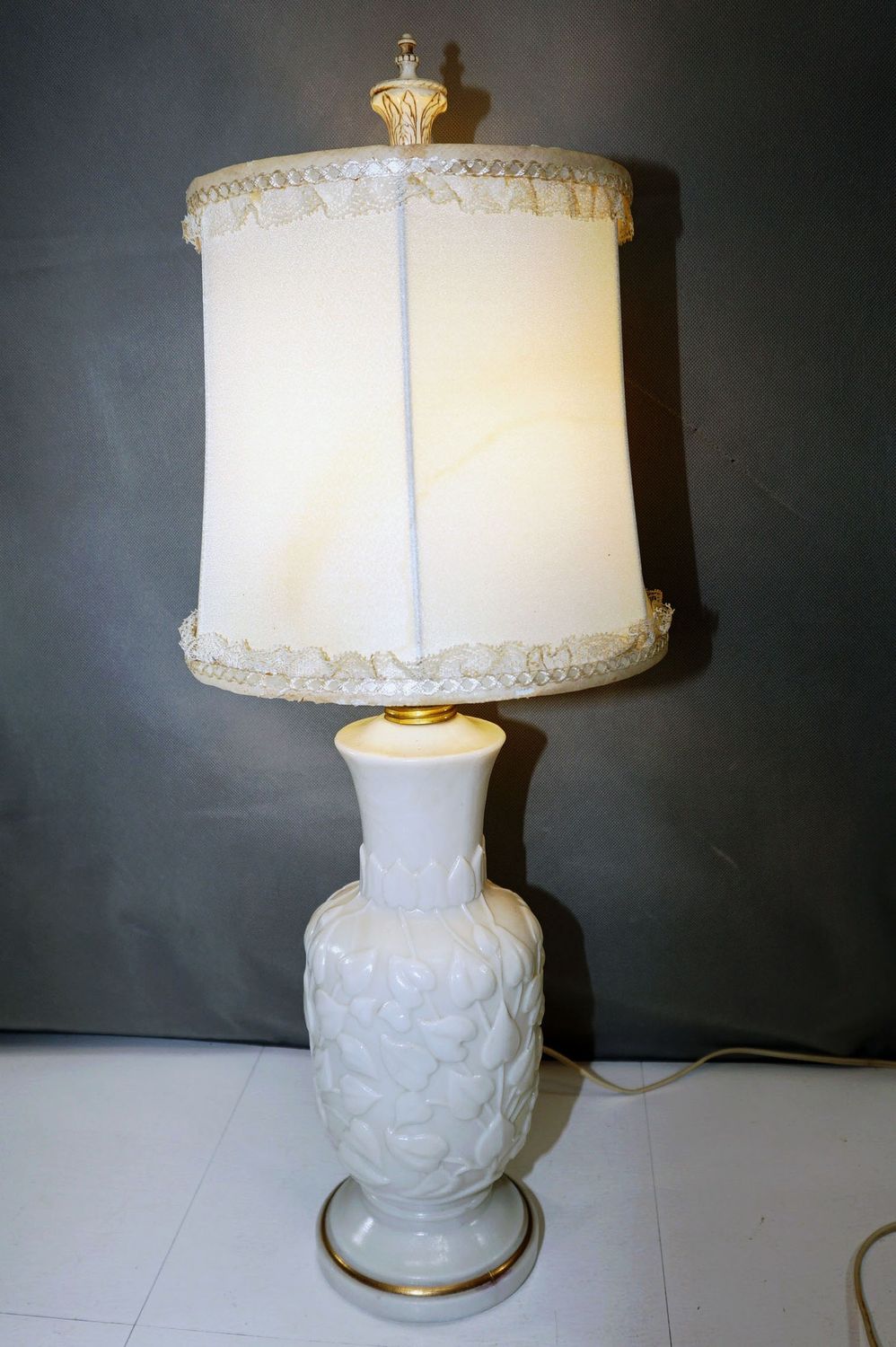 Aladdin Table Lamp with Cloth Shade 26" x 10"
