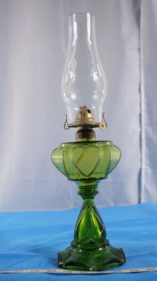 1890s Queen Heart Oil Lamp by Danzel Gilmore - Leighton Co