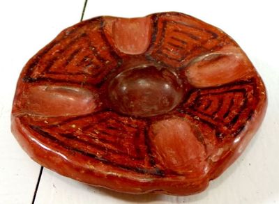 Small Clay Ashtray - Red