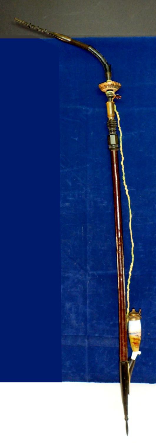 Large Smoking Pipe with Ceramic Bowl