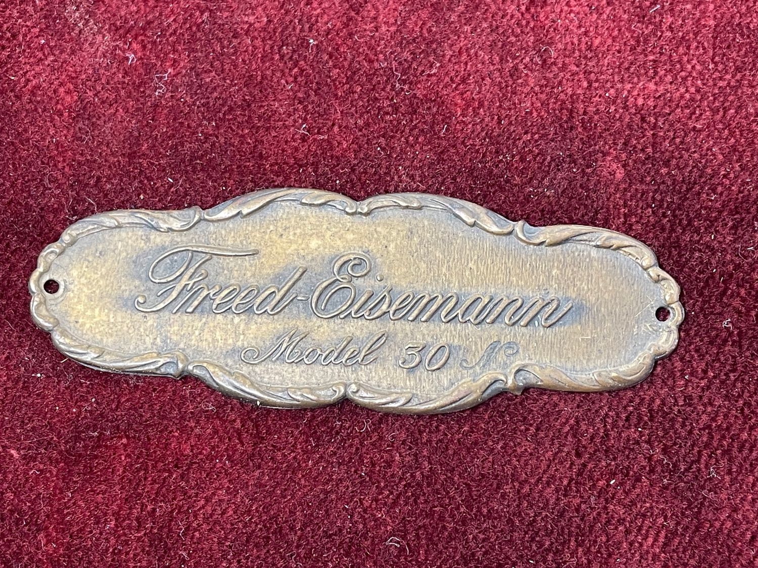 Vintage Metal Applique for Freed-Eisemann Radio Model 30