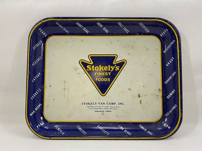Stokely’s Finest Foods Stokely-Van Camp, Inc. Tin Advertising Tray