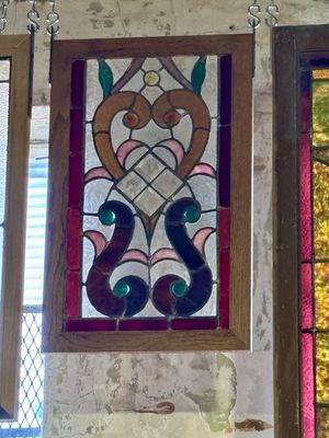 Stained Glass Window 27" x 16"