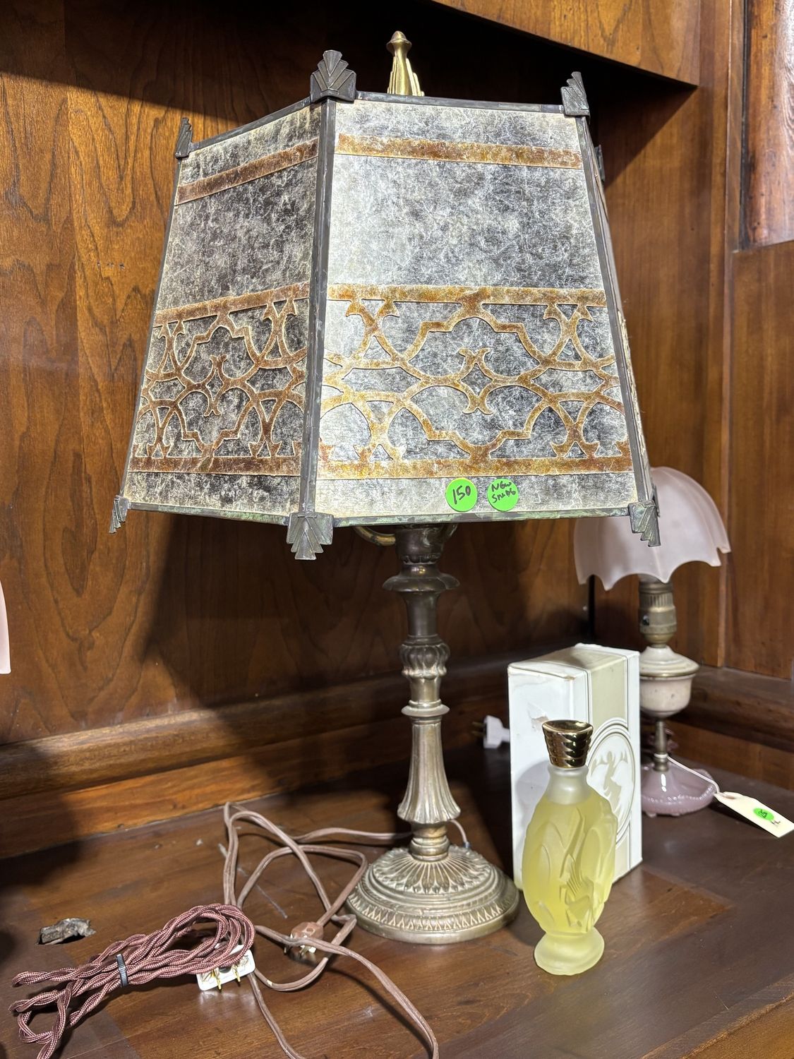 Vintage Table Lamp with New Art Deco Shade