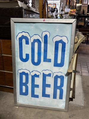 Cold Beer Metal Sign 29.5 x 45.5"
