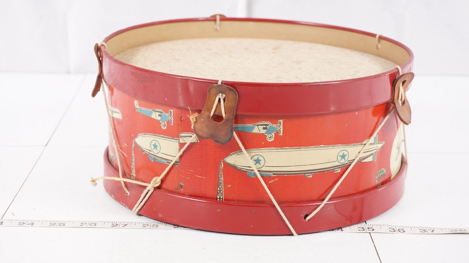 1930s Wooden Toy Drum 11" x 5"