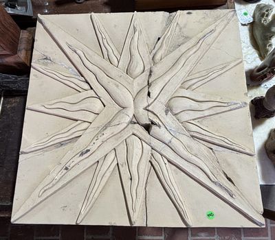 Vintage Terracotta Compas Rose 25" x 24.75" x 5.25"