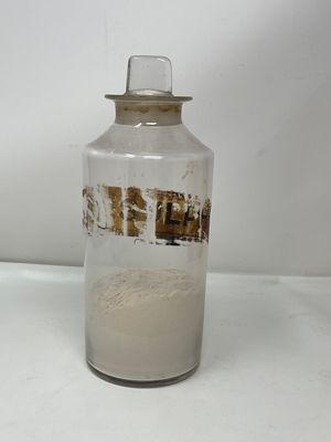 Vintage Apothecary Jar with Stopper - Sulphur