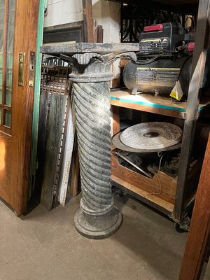 Vintage Marble Serpentine Pedestal 13" x 39.25"