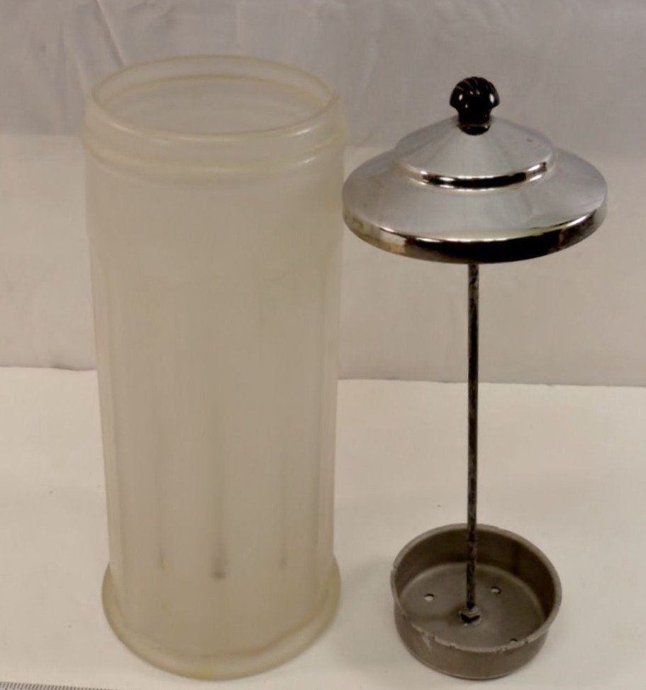 Frosted Barber Shop Comb Jar