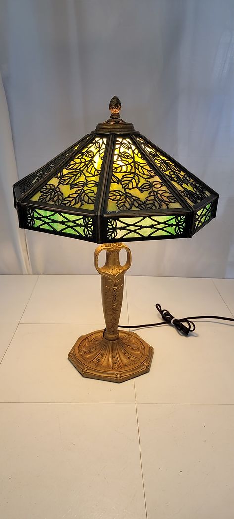 Wilkinson Art and Crafts Overlay Panel Table Lamp 16" x 22"
