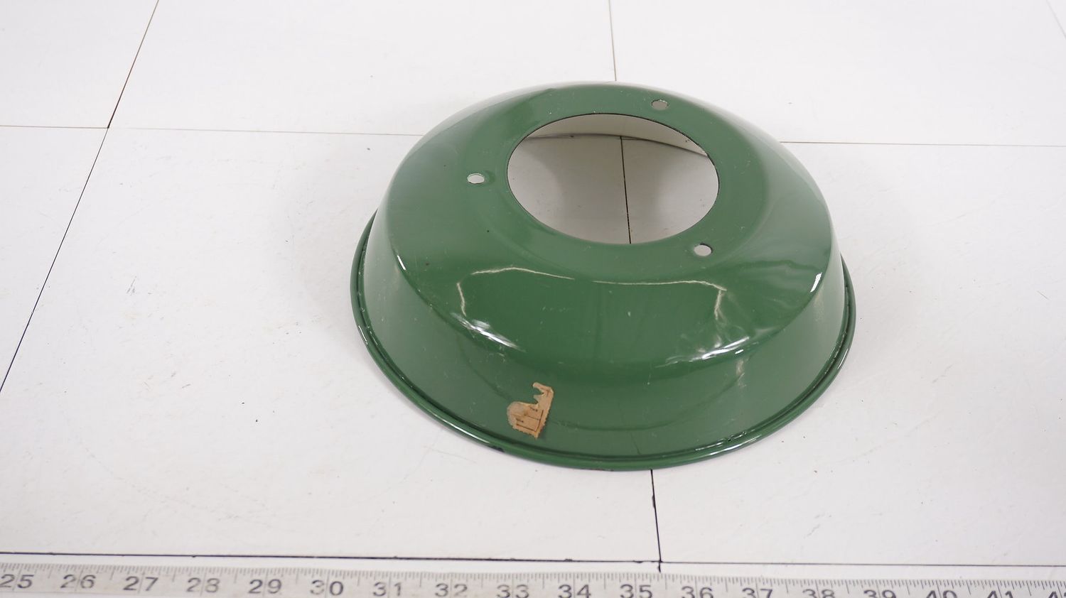 Green Porcelain Industrial Light Fixture Shade 2.75" x 10.25"
