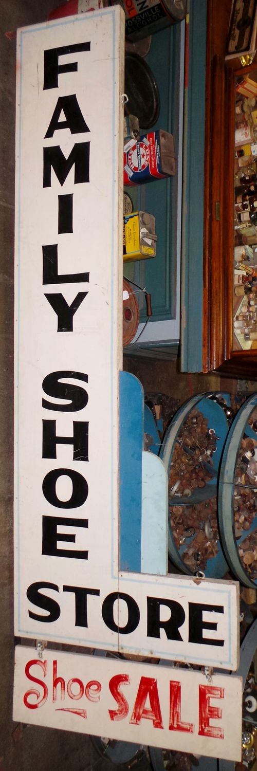Vintage Family Shoe Store Sign